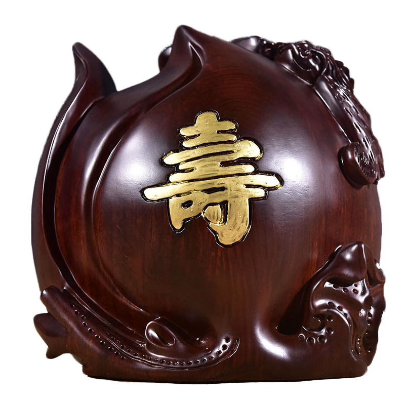 摆件生日贺寿商务礼品黄花梨木雕