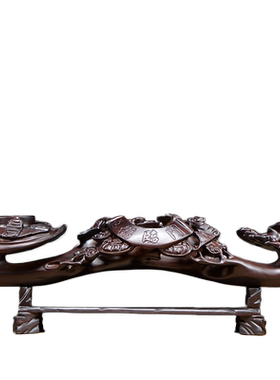 黑檀木雕五福临门摆件乔迁新居