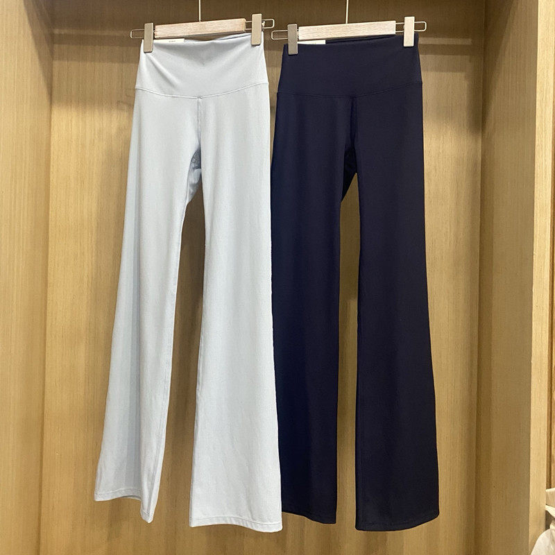 日单女装2025春夏新款高弹力罗纹喇叭紧身裤防紫外线防晒裤476115