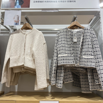 针织短茄克千金小香风夹克