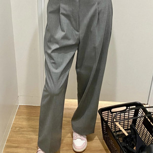 25秋冬新款 日系女裝 479299 子直筒休閑西褲 通勤褲 彈力九分褲 聰明褲
