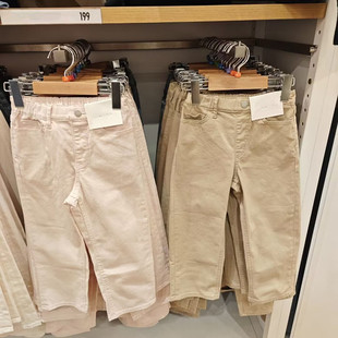 小蓉童装男童女童春夏季拉链款松紧腰直筒裤宽松长裤休闲裤468793