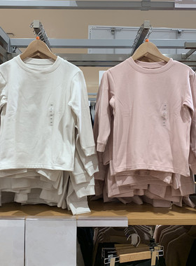 日系童装男童女童秋冬摇粒绒圆领T恤长袖抓绒衣保暖打底衫C481213