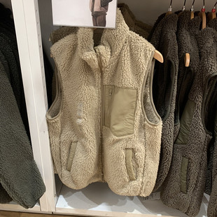 日单男装 秋冬仿羊羔绒马甲摇粒绒背心休闲保暖马夹百搭夹克475753