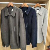 毛衣毛衫 日系男装 外套481723 领拉链针织开衫 翻领长袖 26春新款 衬衫