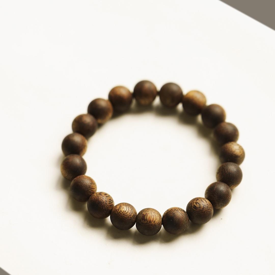 棋楠沉香10cm手链女单圈转运佛珠礼物佛珠手串天然结香品香