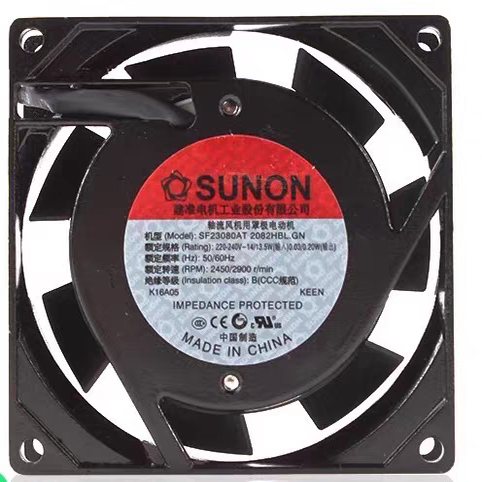 全新SUNON SF23080AT 2082HBL.GN 8025 8cm 滚珠轴承220V交流风扇