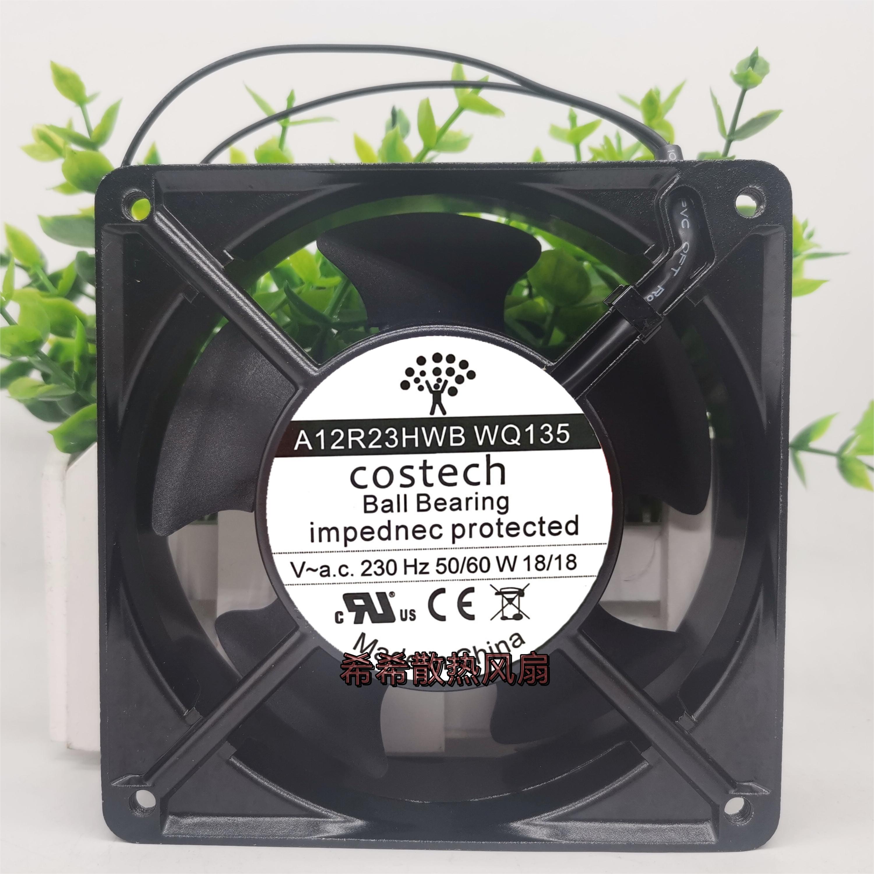 全新Costech A12R23HWB WQ135 230V 12038 12CM 滚珠变频散热风扇