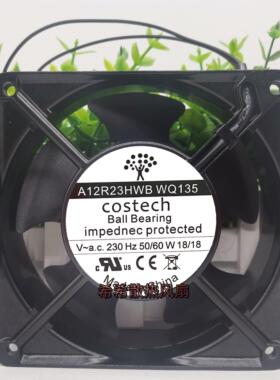 全新Costech A12R23HWB WQ135 230V 12038 12CM 滚珠变频散热风扇