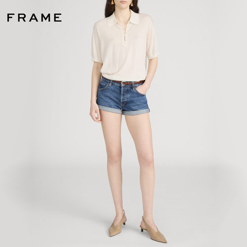 【春夏新品首降】FRAME女士休闲卷边牛仔短裤THE DARLING SHORT