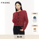 FRAME女士红色羊驼毛混纺针织衫
