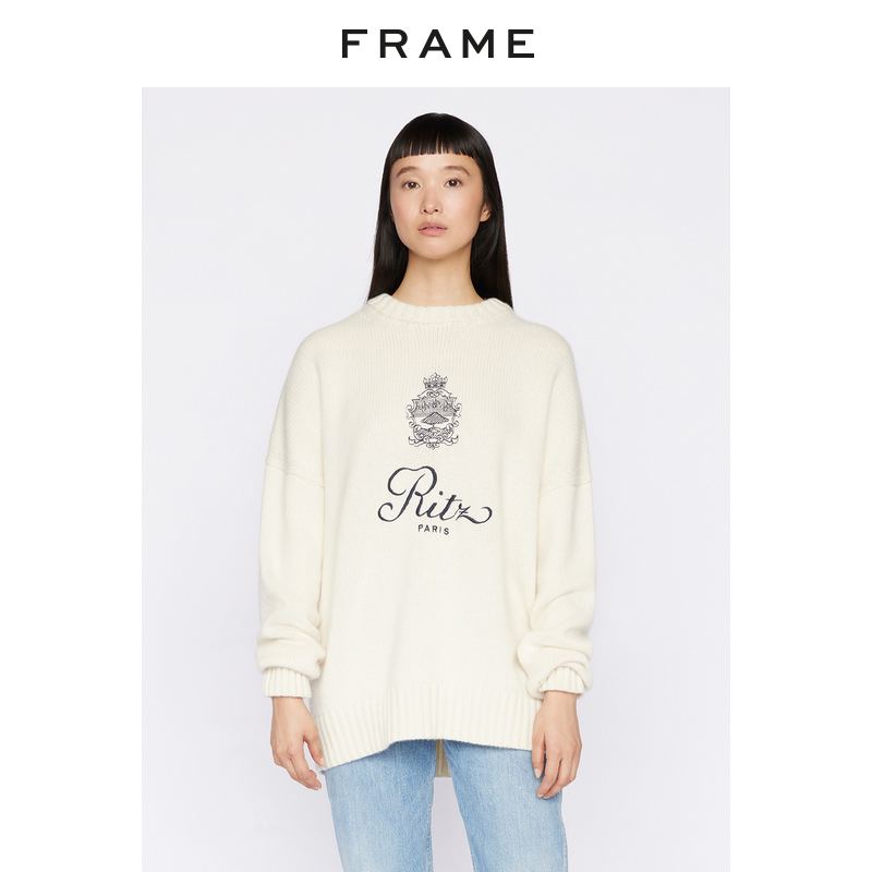 新品FRAME圆领羊绒针织毛衣