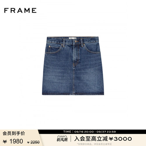 【春夏新品】FRAME女士美式复古高腰牛仔短裙HIGH MINI SKIRT