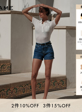 FRAME女士高腰设计牛仔短裤 CHARM SHORT