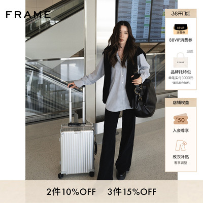 FRAME女士松紧腰阔腿牛仔裤JETSET SLIM PALAZZO