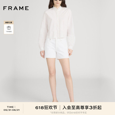 【春夏新品首降】FRAME女士直筒牛仔短裤THE LONG HANG SHORT