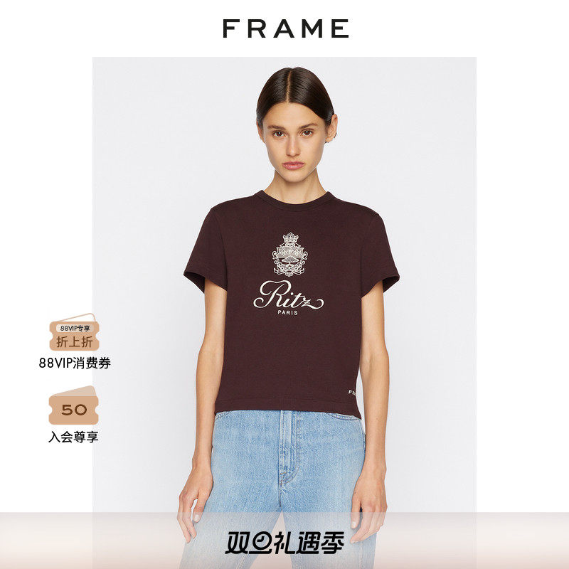 FRAME圆领短袖T恤女丽兹酒店Ritz Paris春季款女装