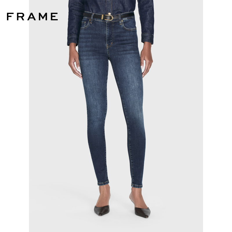 FRAME女士高腰高弹紧身修身牛仔裤High Skinny