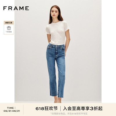 FRAME女士宽松直筒牛仔裤SLEEK STRAIGHT