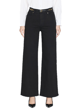 【经典款】FRAME女士黑色阔腿牛仔裤SLIM PALAZZO