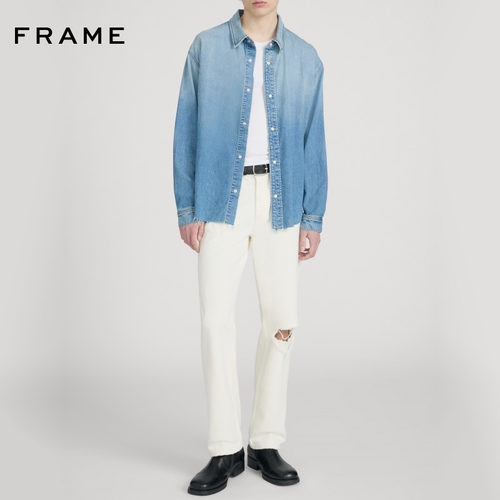 【春夏新品首降】FRAME男士复古时尚休闲通勤简约渐变牛仔衬衫