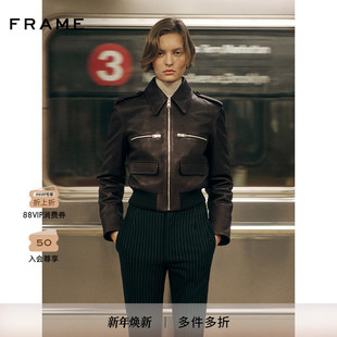 复古工装 FRAME女士短款 夹克设计感 2025秋冬新款