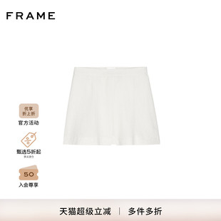 休闲裤 FRAME女士白色高腰基础款 2025夏季 短裤 新款