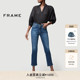 牛仔裤 FRAME女士蓝色高腰高弹直筒修身 款 复古STRAIGHT 经典