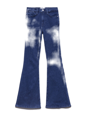 新品FRAME高腰喇叭牛仔裤