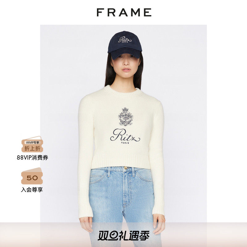 新品FRAME圆领羊绒针织毛衣
