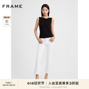 FRAME女士高弹九分微喇牛仔裤 REBOOT CROP