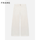 FRAME女士白色宽松阔腿牛仔裤 BAGGY 休闲LE