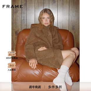 连帽经典 FRAME女士复古长款 简约外套 2025秋冬新款