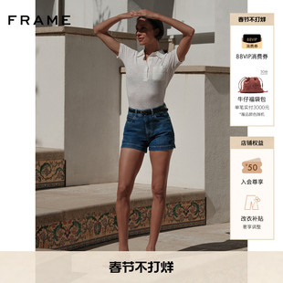 FRAME女士高腰设计牛仔短裤 CHARM SHORT