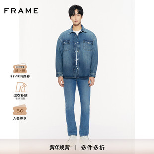 STRAIGHT MODERN FRAME男士 宽松直筒直筒牛仔裤