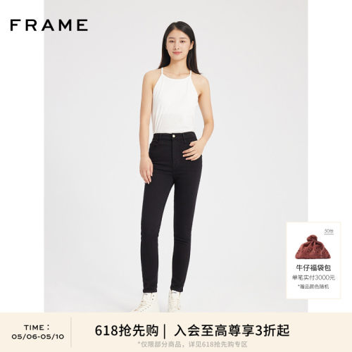 女紧身高腰牛仔裤FRAMEDENIM