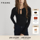T恤内搭 圆领褶皱饰扣长袖 2026早春新款 FRAME女士长袖