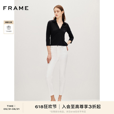 FRAME女士九分修身直筒牛仔裤 PENCIL CROP 多色
