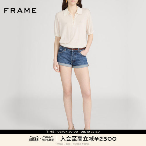 【春夏新品】FRAME女士休闲卷边牛仔短裤THE DARLING SHORT