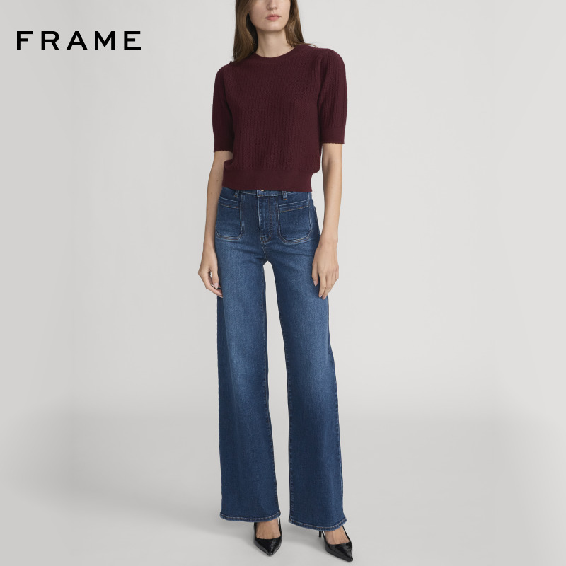 【2025秋冬新款】FRAME女士高腰宽松阔腿牛仔裤LE SLIM PALAZZO