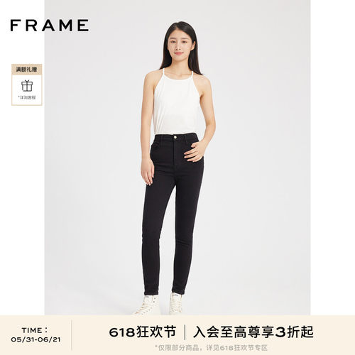 女紧身高腰牛仔裤FRAMEDENIM
