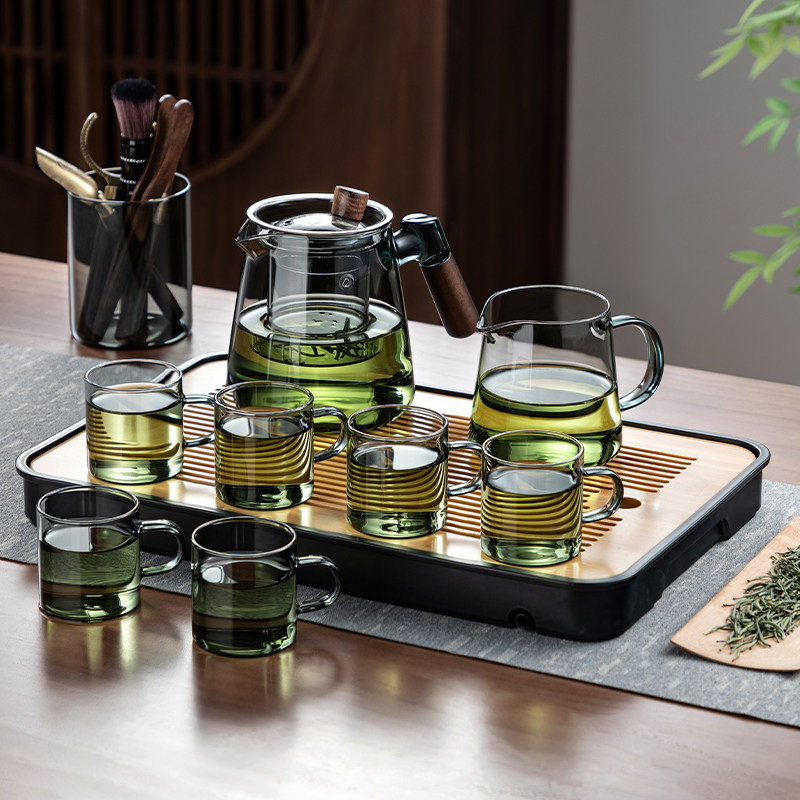 玻璃茶具套装2026新款家用泡茶壶茶水分离办公室喝茶防烫茶杯