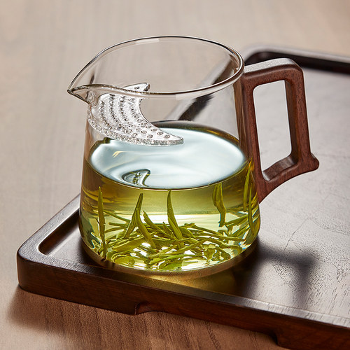 玻璃茶壶月牙过滤茶水分离