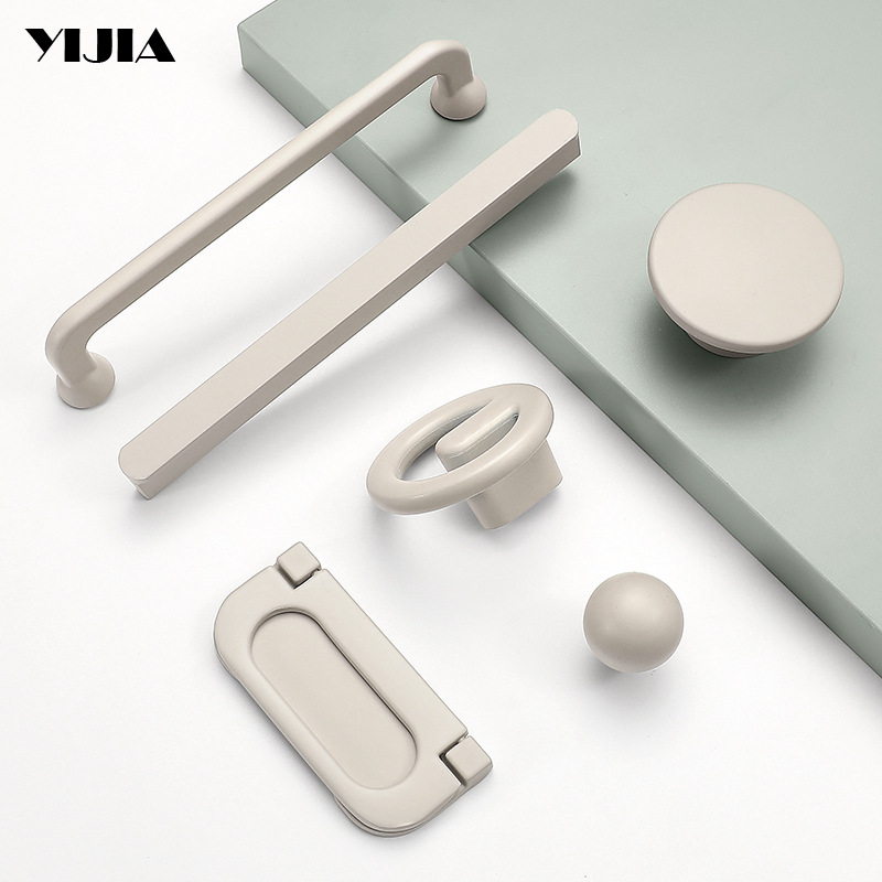 现代简约柜门拉手羊绒灰抽屉隐形拉手衣柜橱柜鞋柜灰色简约门把手