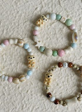 小熊陶瓷手链可爱甜美风