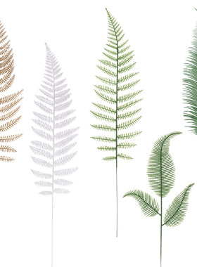 仿真绿植松枝叶绿色仿真植物塑料花叶人造仿真花场景布置道具