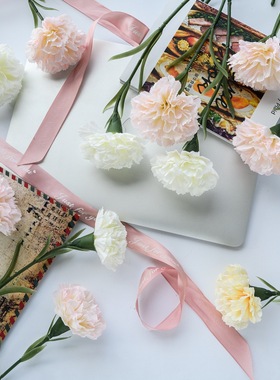 仿真花康乃馨母亲节日礼物家居装饰婚庆假花MW66770胸花