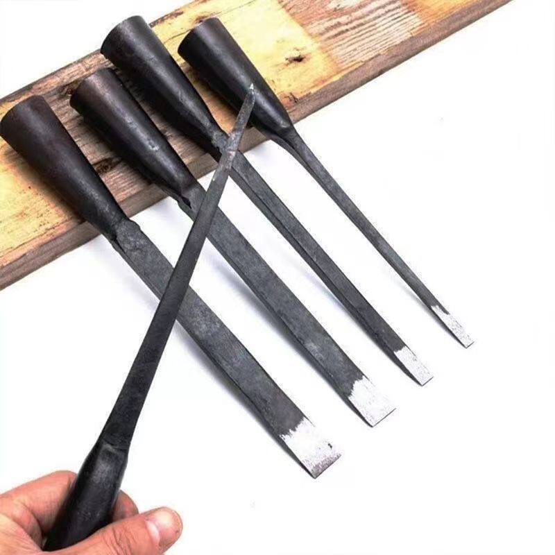 贴钢木工凿子纯手工锻打老凿扁平凿铲钊子铁匠重型木工工具木凿