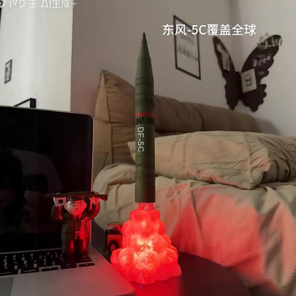 新款东风5c小夜灯高级震撼DF61覆盖全球洲际核导弹氛围灯摆件