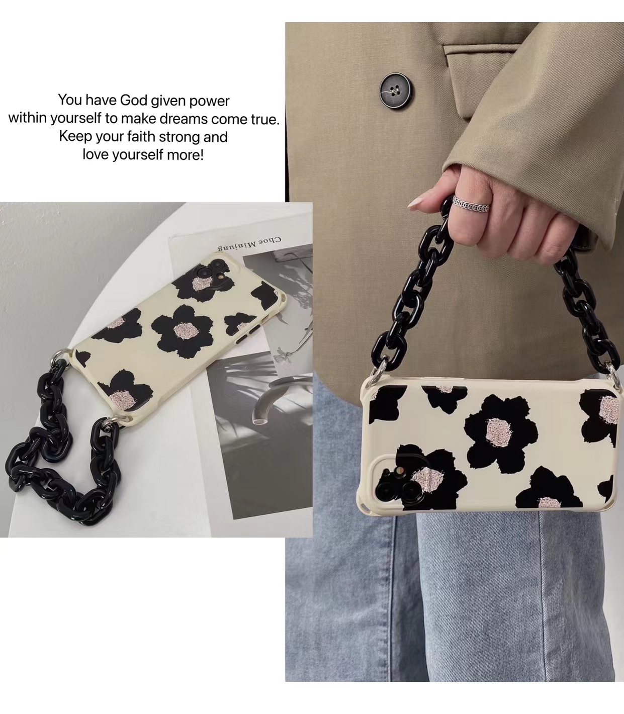 新款iPhone13手机壳创意四角开孔